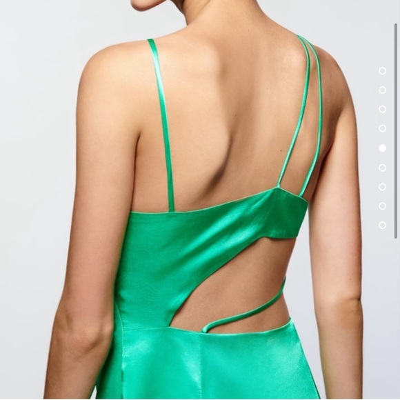 Zara Asymmetric satin effect dress - Picture 9 of 16